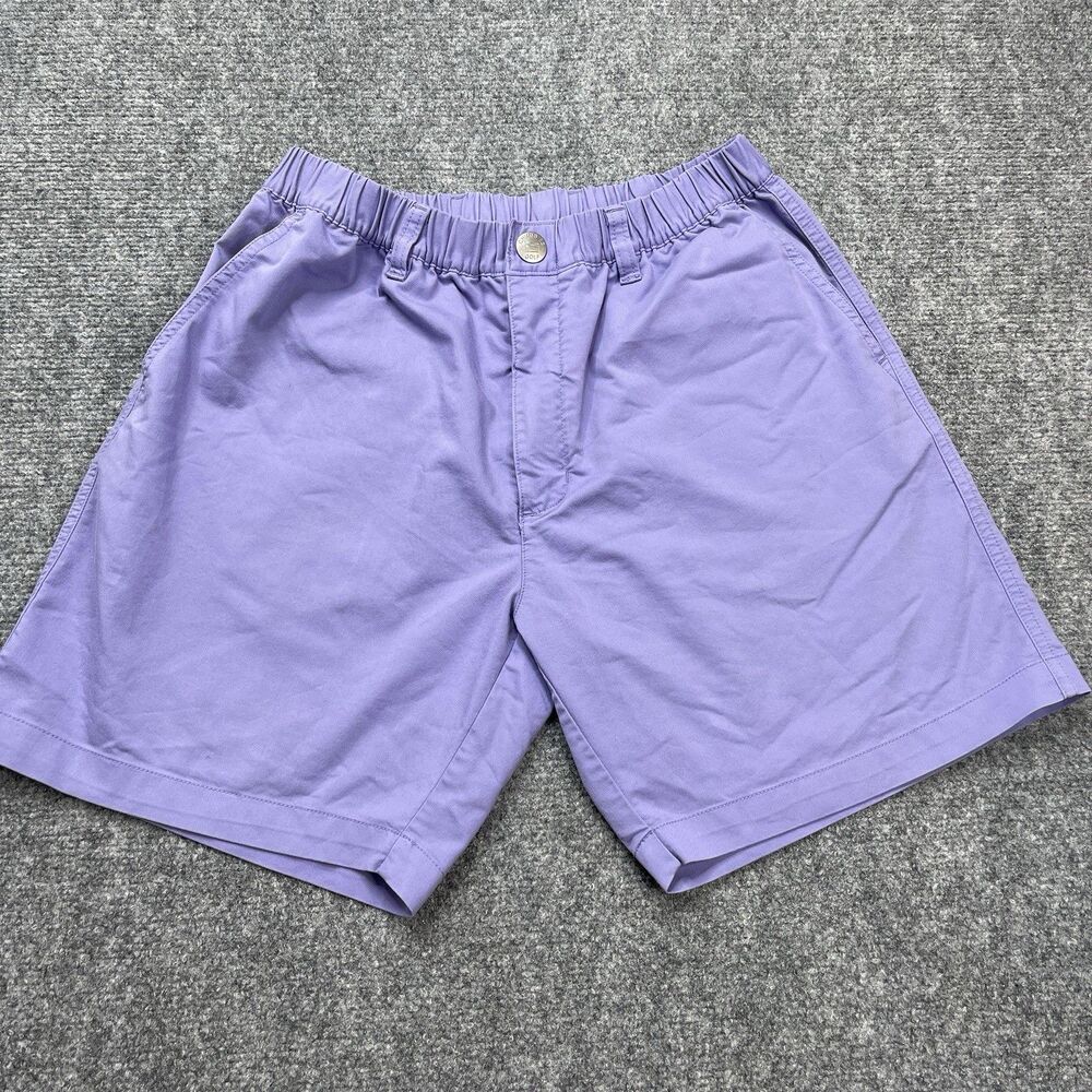 Chubbies Golf Shorts Mens Medium 7 Inch Stretch Chino Elastic Waist Lilac